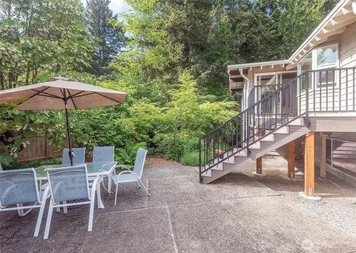 Mature landscaping keeps this home and yard private. An oasis in the perfect location.