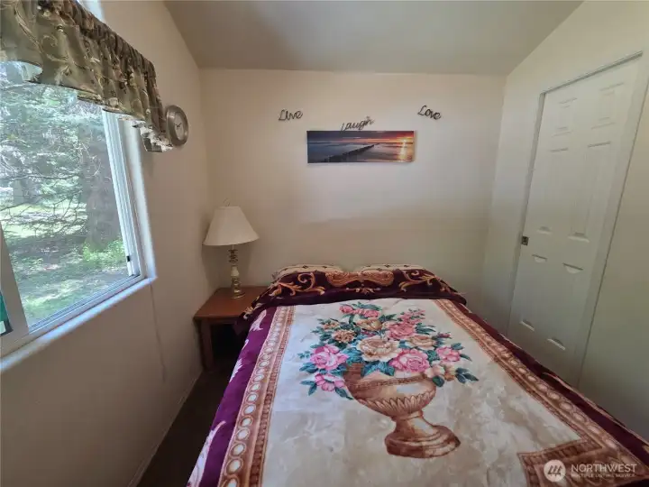 bedroom built in storage and closets