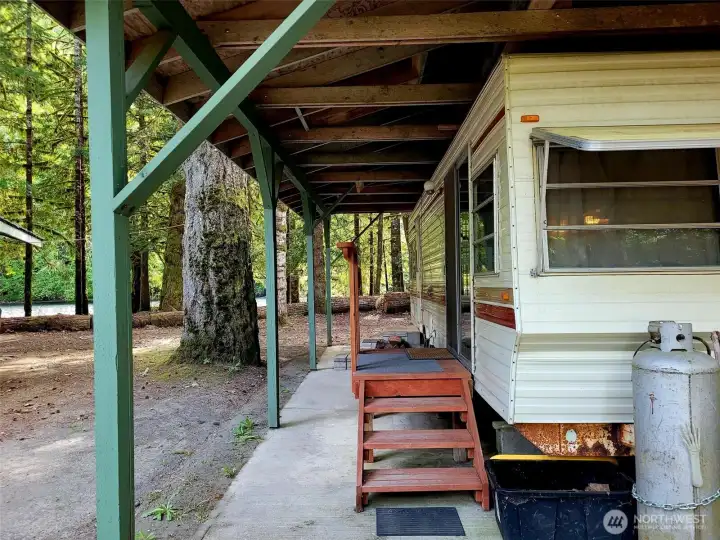 entrance to Layton travel trailer