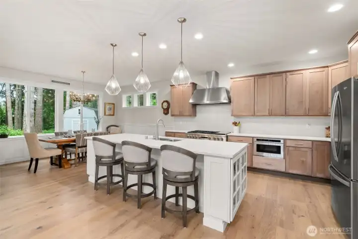 Sensational Kitchen with Quartz Slab, large Kitchen Island with room for bar stools Sensational Kitchen with Quartz Slab, large Kitchen Island with room for bar stools