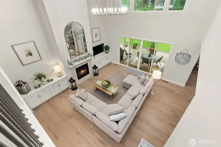 Plenty of room for large gatherings with generous use of beautiful hardwood flooring Plenty of room for large gatherings with generous use of beautiful hardwood flooring