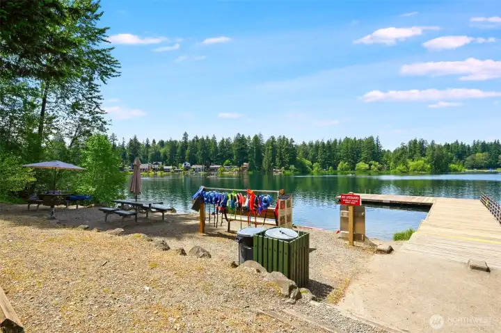 This swimming beach is ready for all the summer fun!! This swimming beach is ready for all the summer fun!!