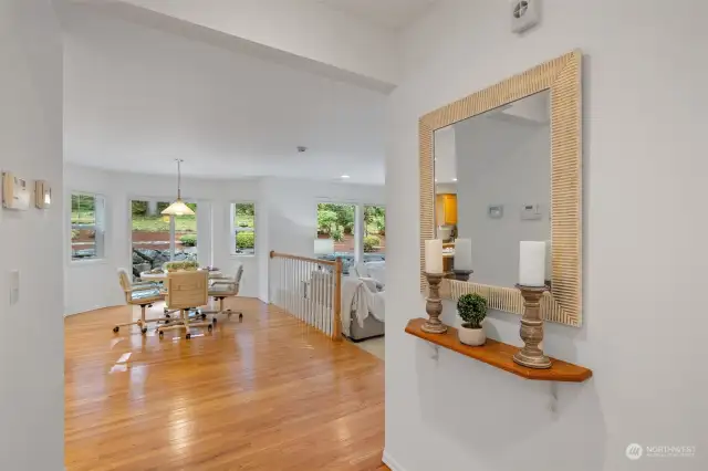 View of dining area from hall