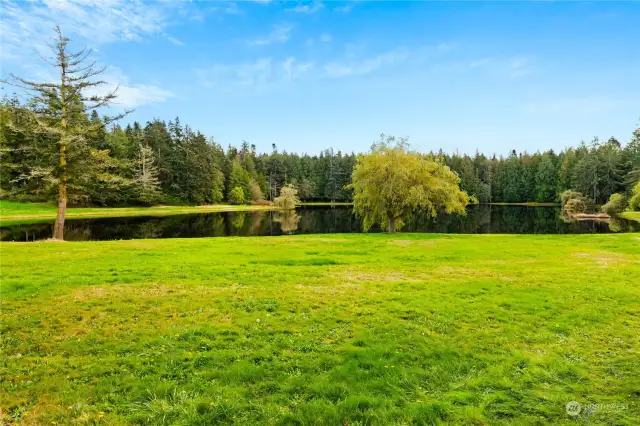 Beautiful view of the lake from the barn/shop.