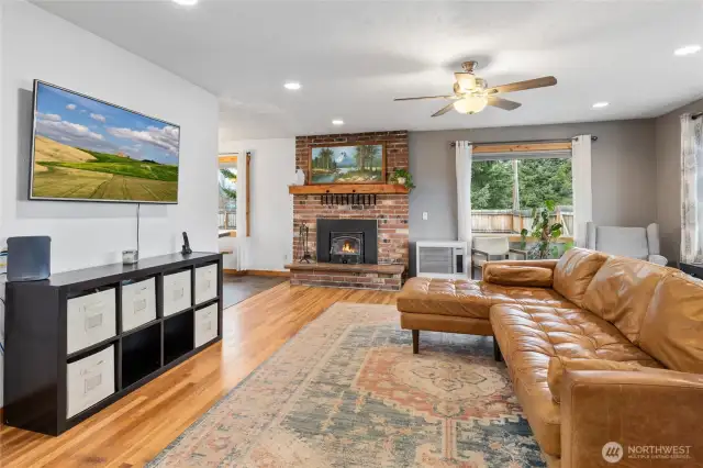 Another shot of the living space. The view out this window is of your raised garden beds & butterfly garden!