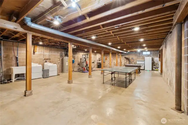 HUGE basement ready for your ideas! Updated electrical & plumbing down here too. Plenty of space for your rec room or or? Pool table, ping pong table included.
