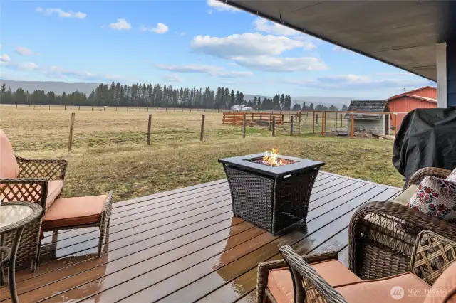 Back deck has been expanded to enjoy the views across your back pasture!