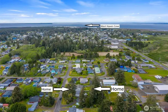 View of home and ocean.