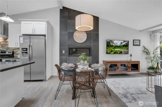Gas fireplace in great room