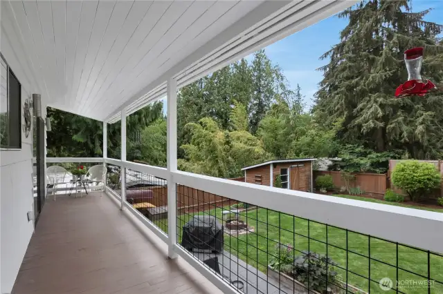 Covered deck off kitchen