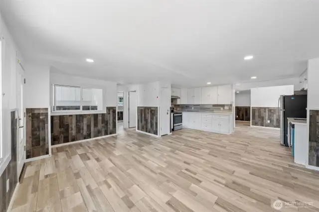 Large living/dining area.