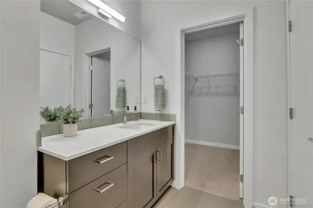 Bathroom Upstairs with Walk-in Closet