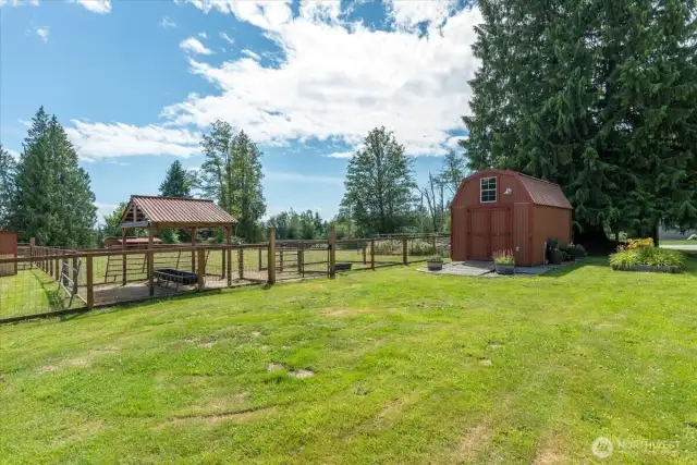 2019  shed made by Miller with electricity. Currently used to store hay and feed.