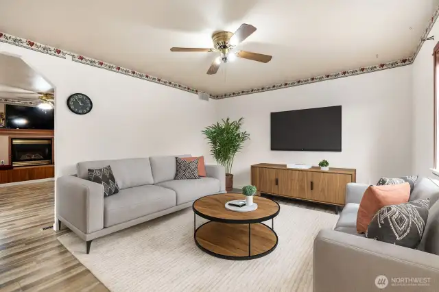Virtually Staged Living Room