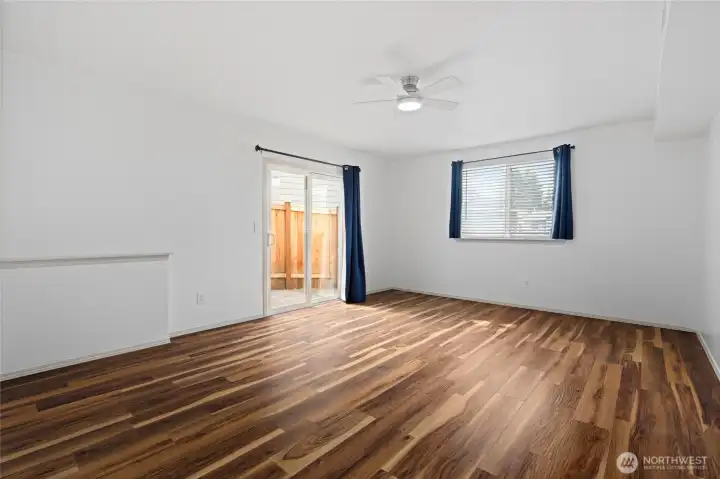 Downstairs family room.