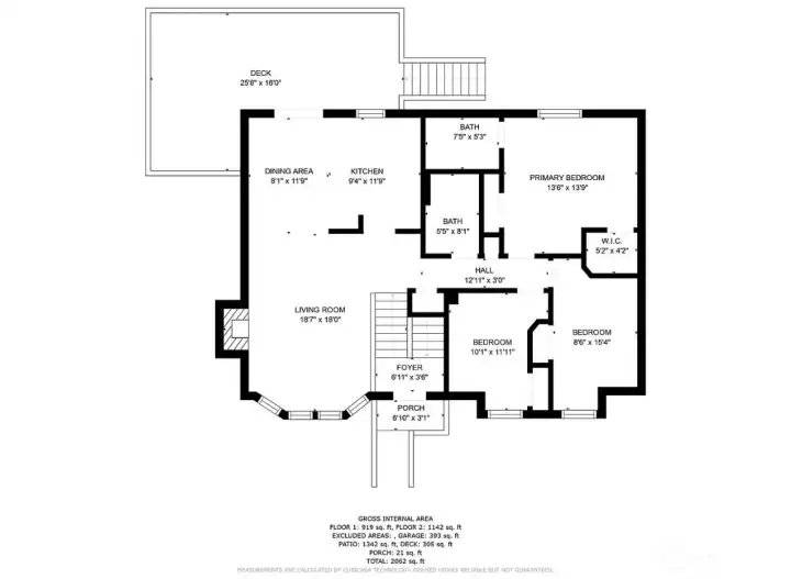 Upper floor plan
