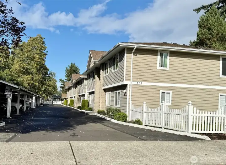 Auburn Arbors is a delightful condominium community with only 14 units.  Parking for unit C3 is right across from the entry access to your condo.