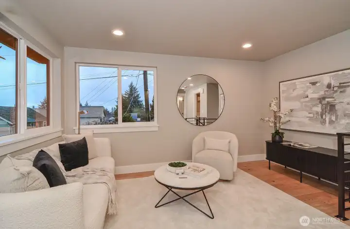 Light filled living area.