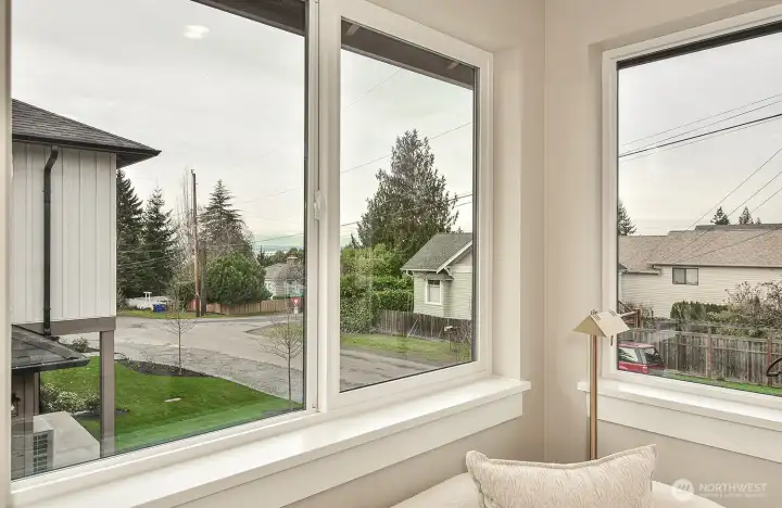 outlook from upper living area.