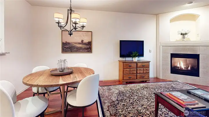 Living room with dining area