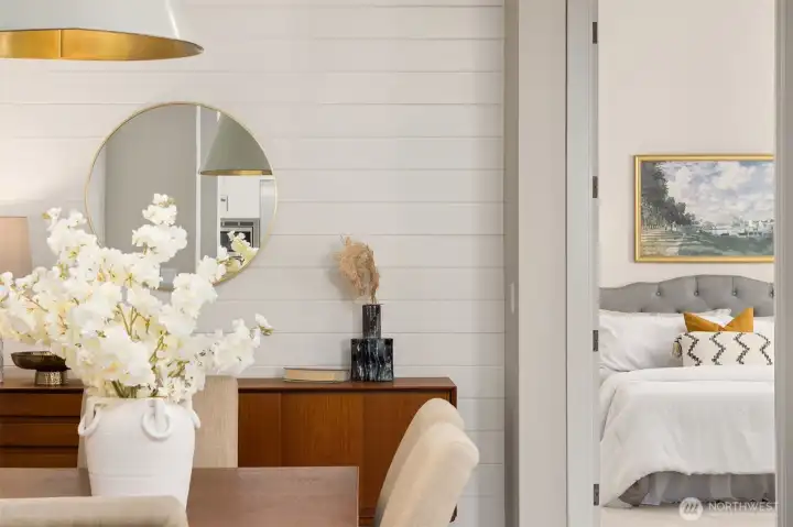 Peeking into the private guest suite on main level.