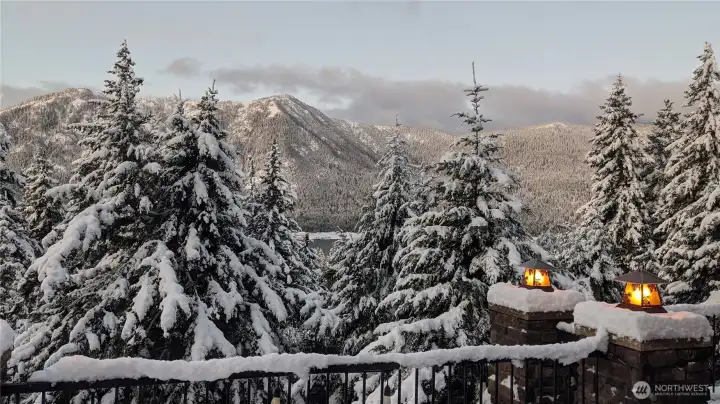 Winter view from the deck. Incredible views all year long!