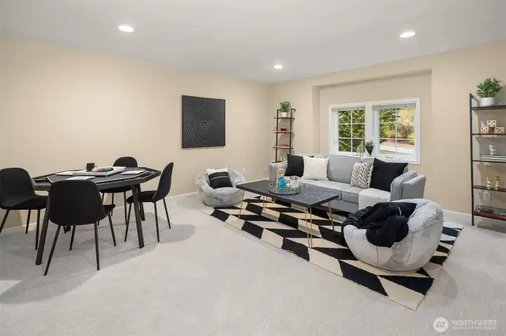 Upper level bonus room.