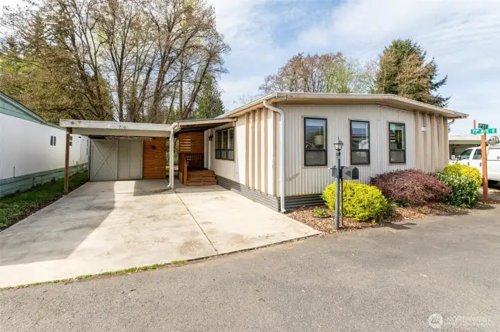 spacious double wide with ample parking and storage