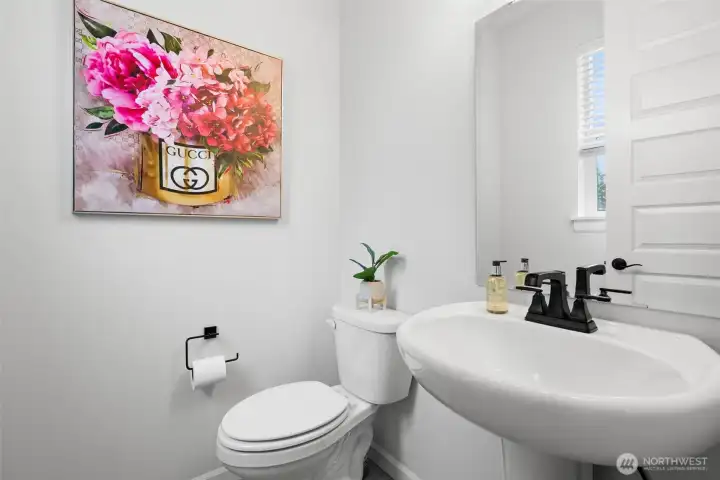 Second floor powder room