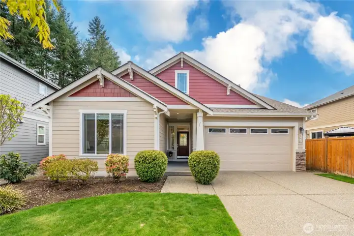 Charming curb appeal welcomes you with a freshly painted exterior, manicured lawn, inviting entry, and a spacious 2-car garage in this quiet cul-de-sac setting.