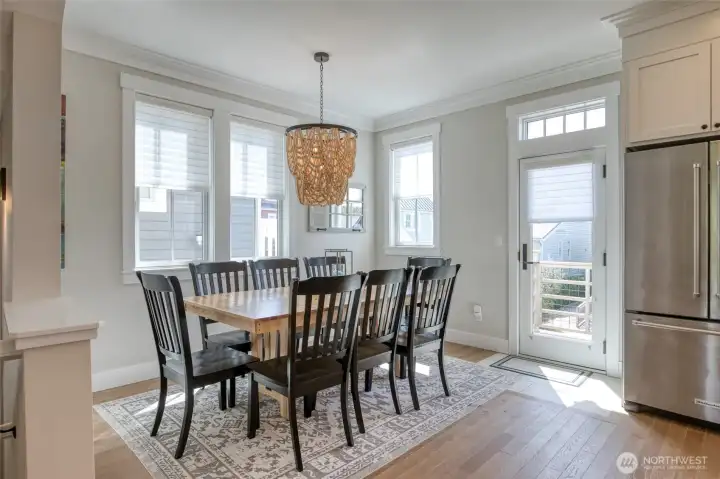 ...and seat even more people.  Off the dining space is a covered porch for your morning coffee and BBQ.