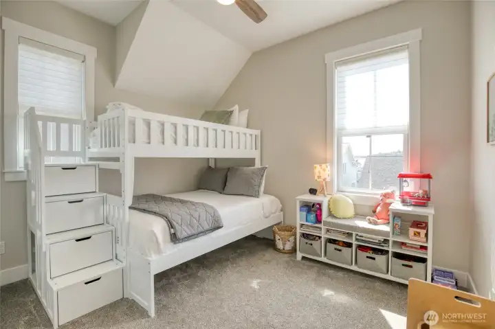 Bedroom number one is East facing and perfect for early risers.