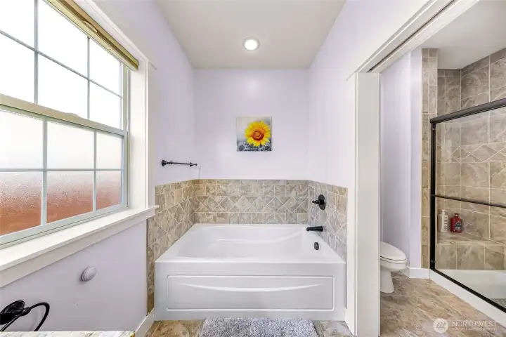 Master Suite deep soaking tub