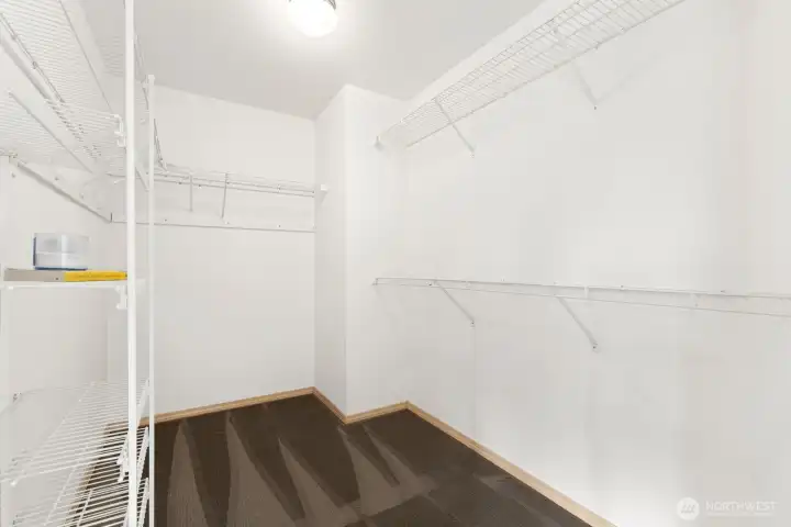 Large primary closet.