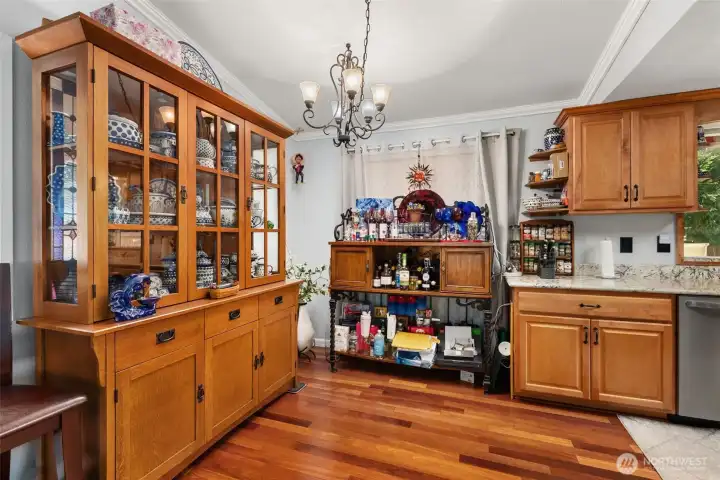 Dining space off the kitchen