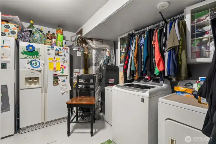 Lower level utility room