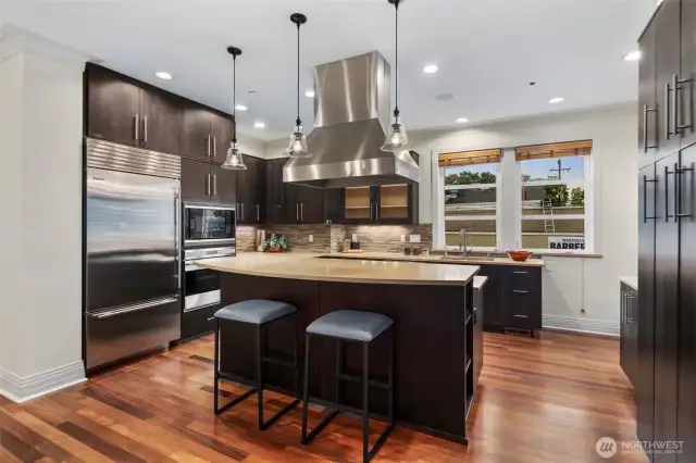 Kitchen with additional eating space.
