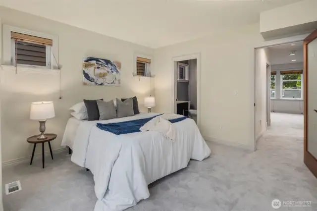 Second bedroom on third level of home.