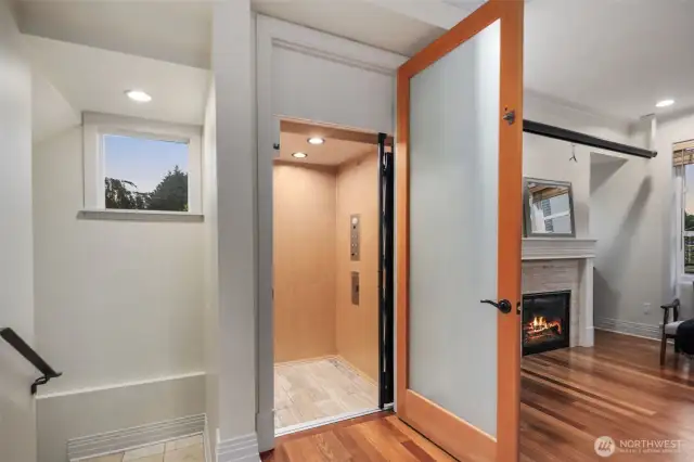 Access all levels of the home with either stairs or private elevator.