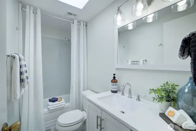 Bath on upper level with some updates.