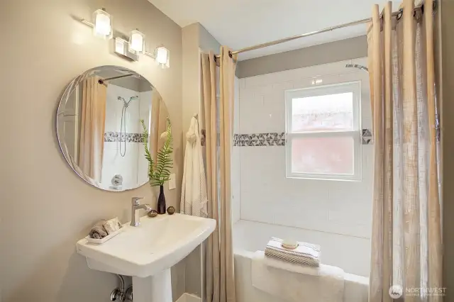 Updated bath on the main level.