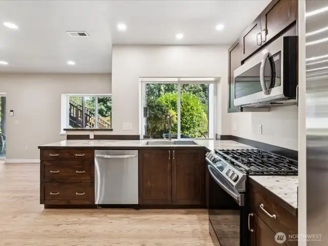 2nd kitchen with stainless steel appliances.