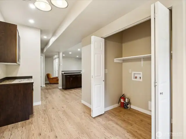 Lower level washer & dryer.