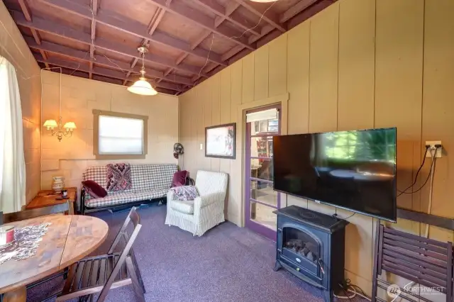 Extra sleeping room/hobby room/Office you decide. There is plumbing for a potential bathroom.
