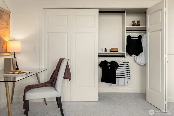 This is just a portion of the closet space that the second bedroom offers.