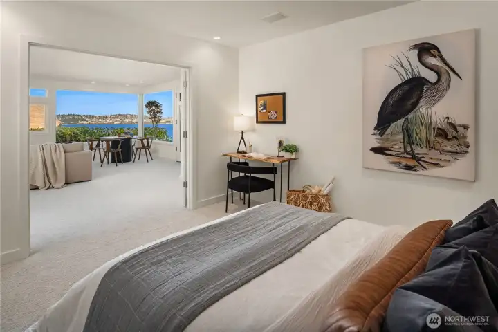 The second bedroom located downstairs is also a massive suite with amazing storage and a private bathroom.
