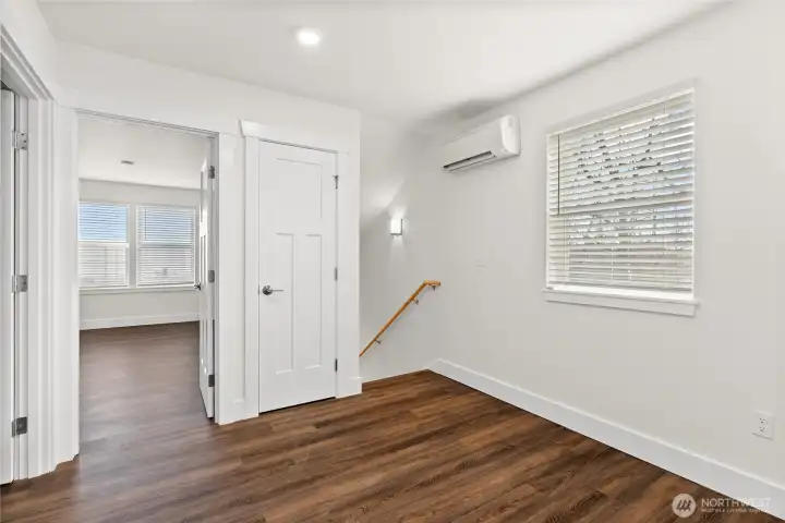 As you head upstairs you're greeted to this great landing area!