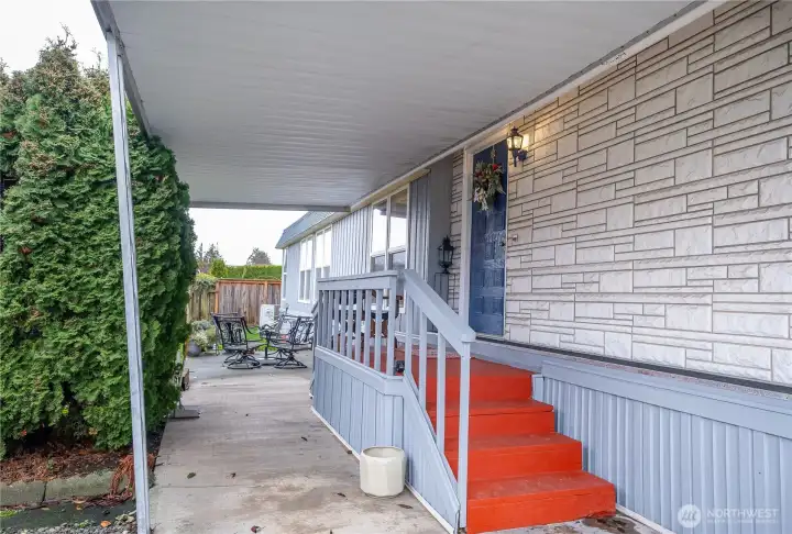 covered front entrance