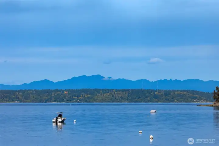 Serene views of the Olympic mountains will take your breath away.