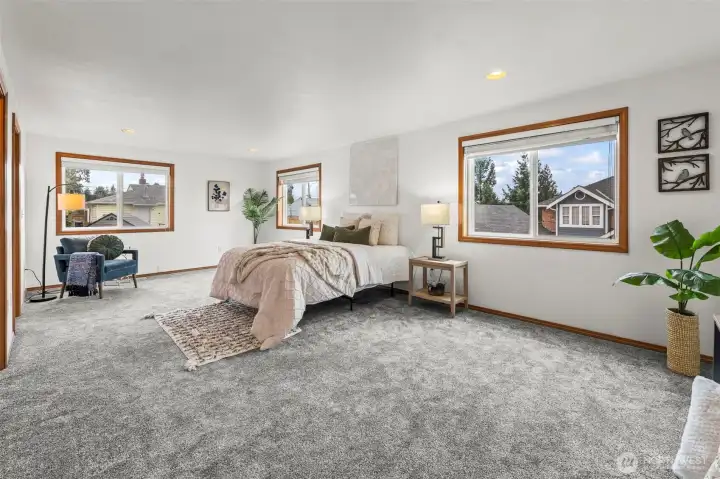 Oversized primary bedroom!